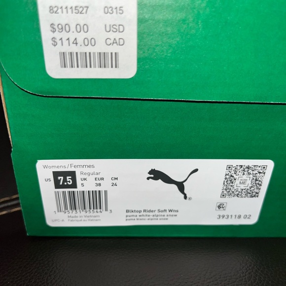 Puma Beige & White Sneakers Shoes sz women’s 7 NIB NWT - Picture 7 of 11